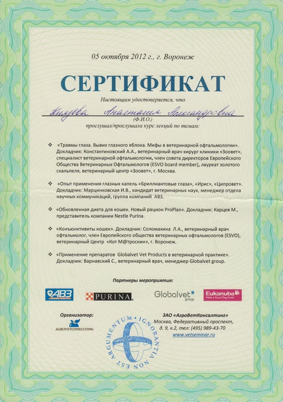 Документ или сертификат