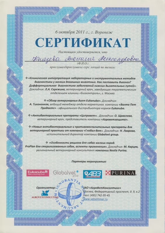 Документ или сертификат