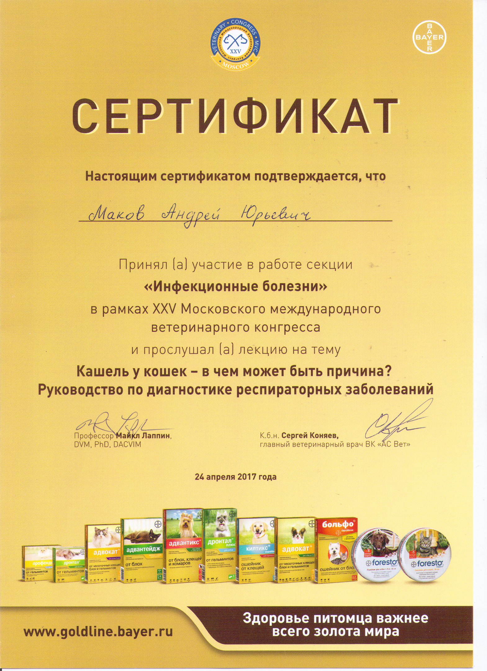 Документ или сертификат