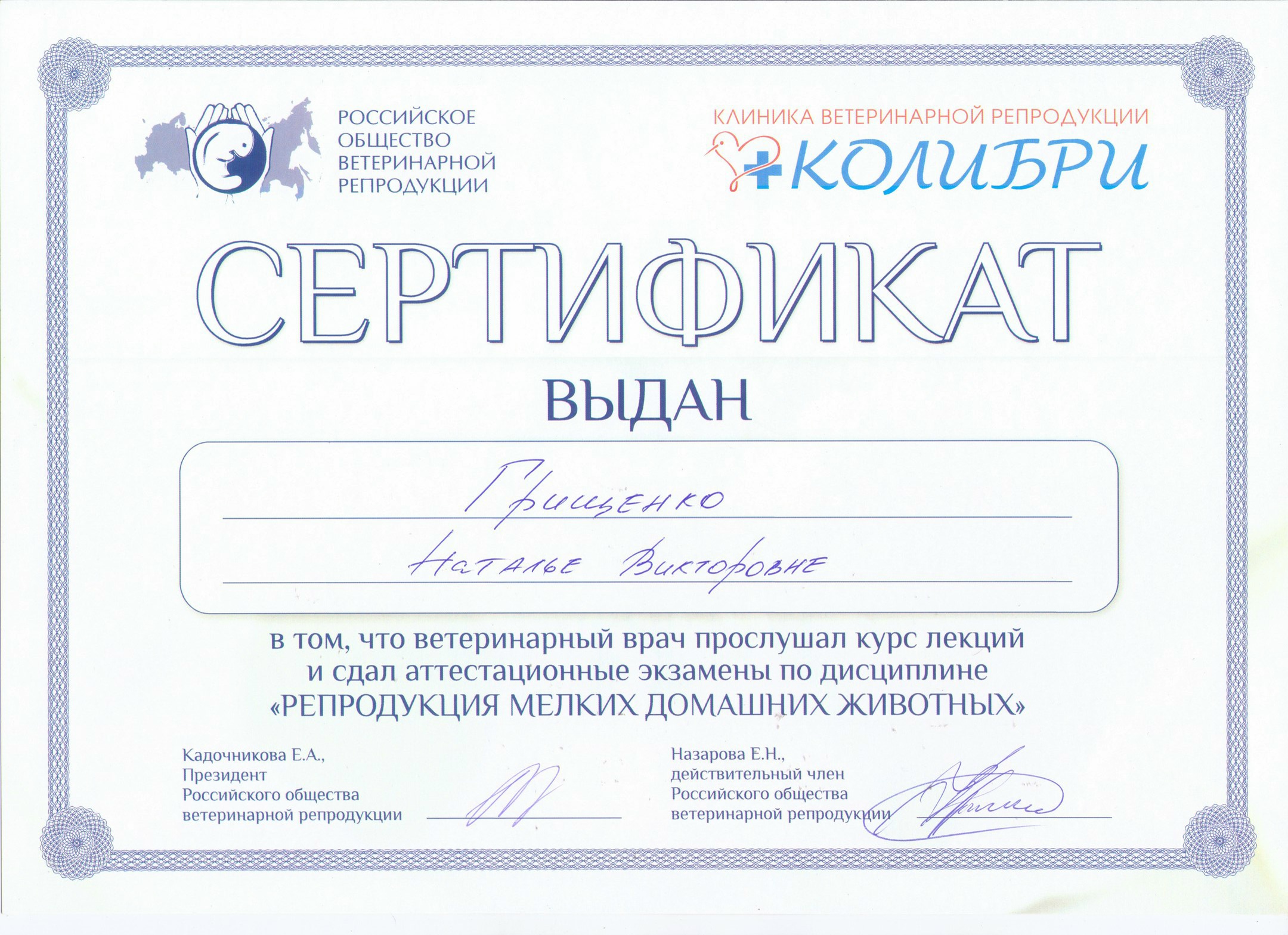 Документ или сертификат