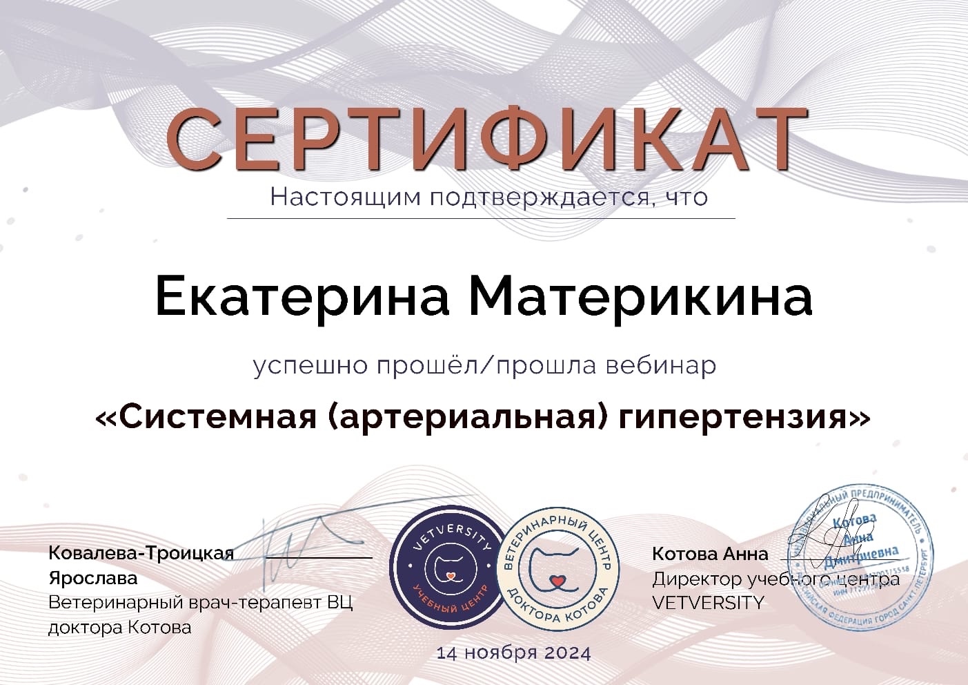 Документ или сертификат