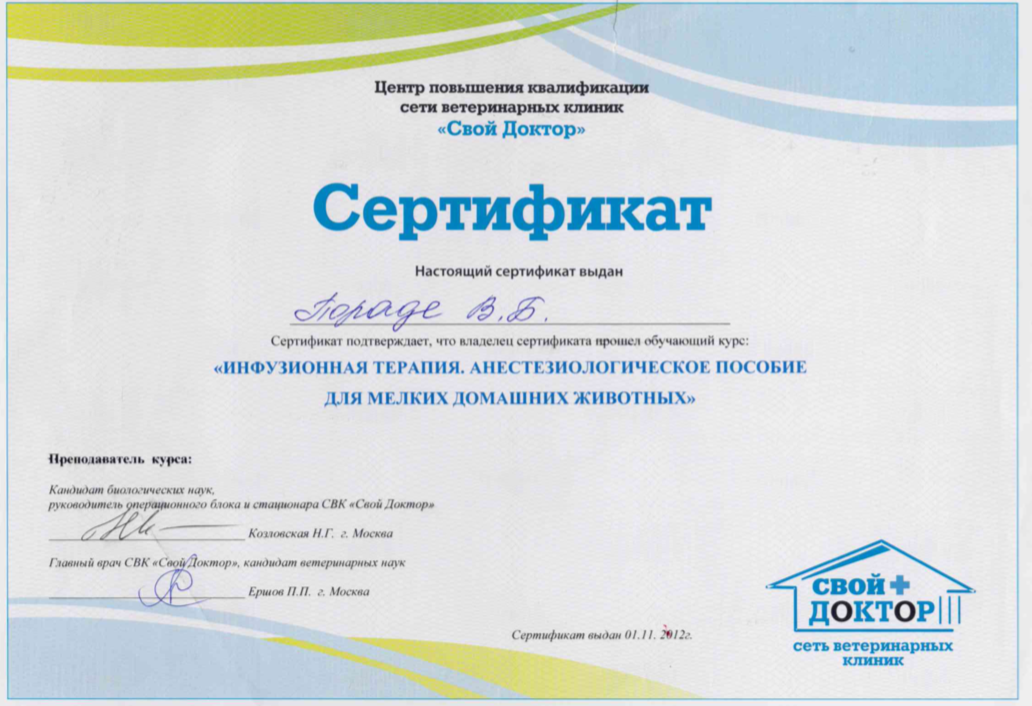 Документ или сертификат