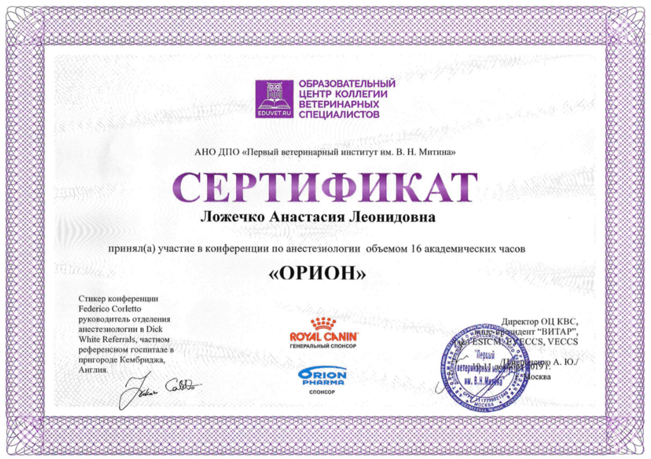 Документ или сертификат