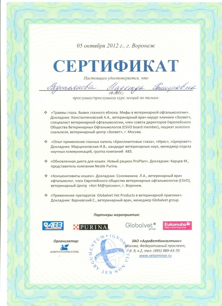 Документ или сертификат