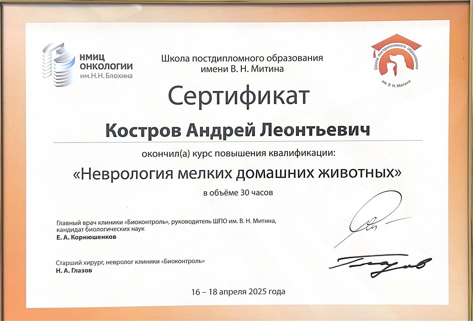 Документ или сертификат