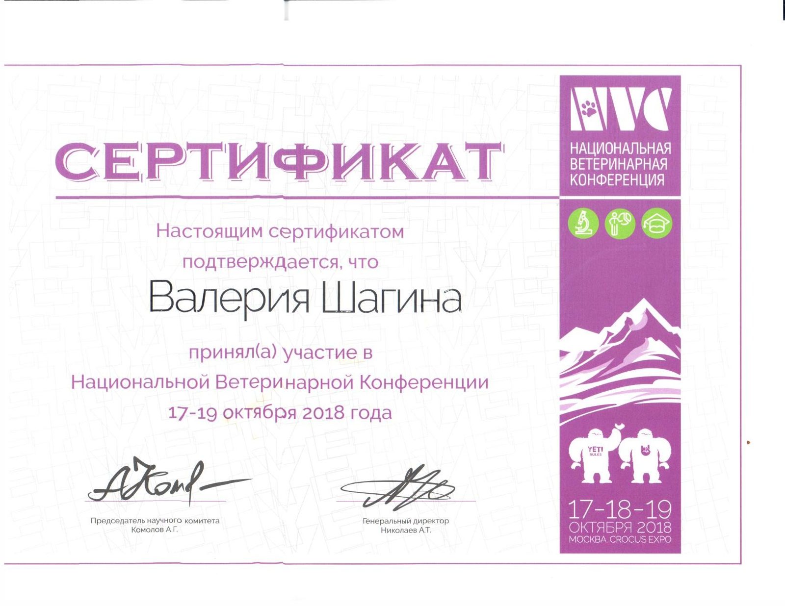Документ или сертификат