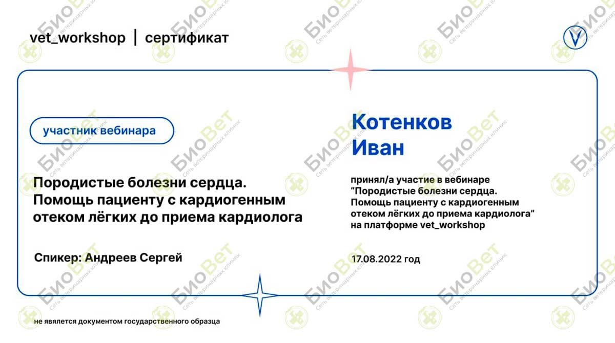 Документ или сертификат