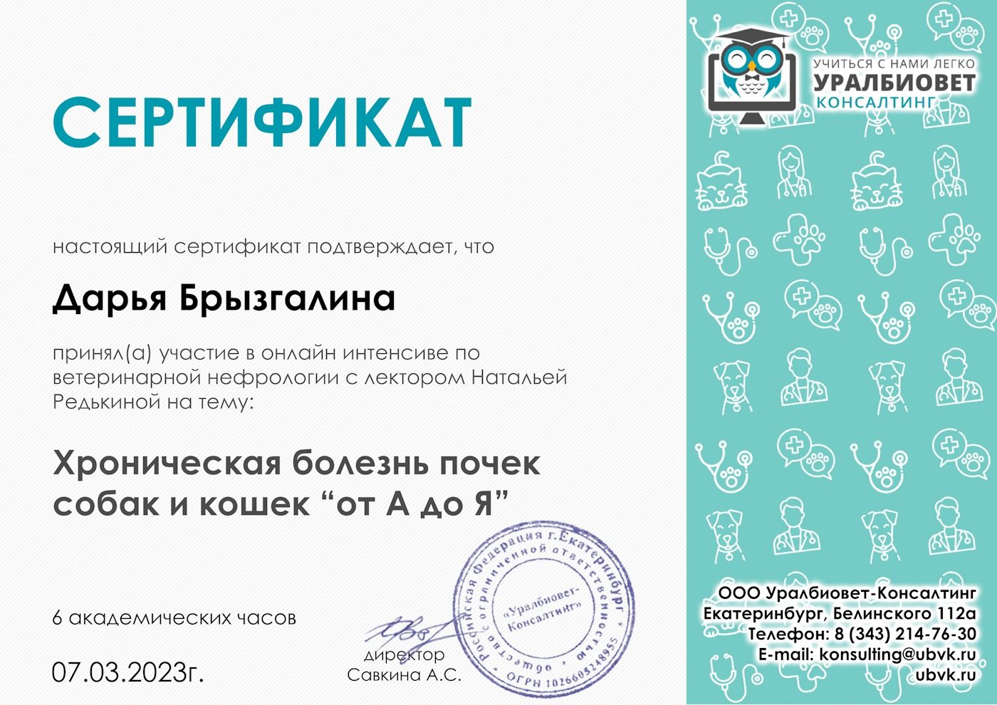 Документ или сертификат
