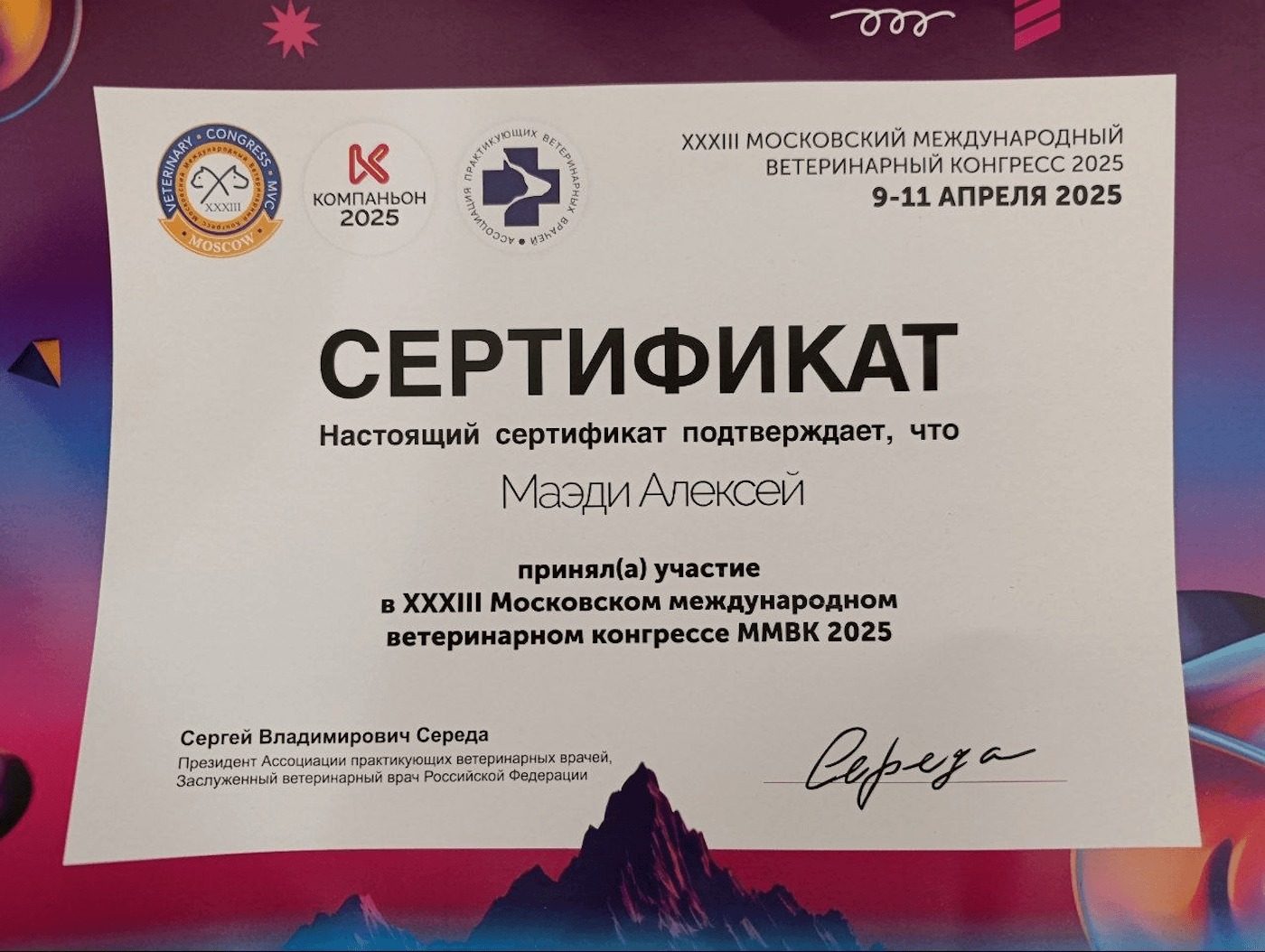 Документ или сертификат