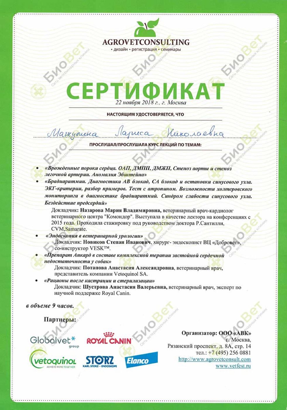 Документ или сертификат