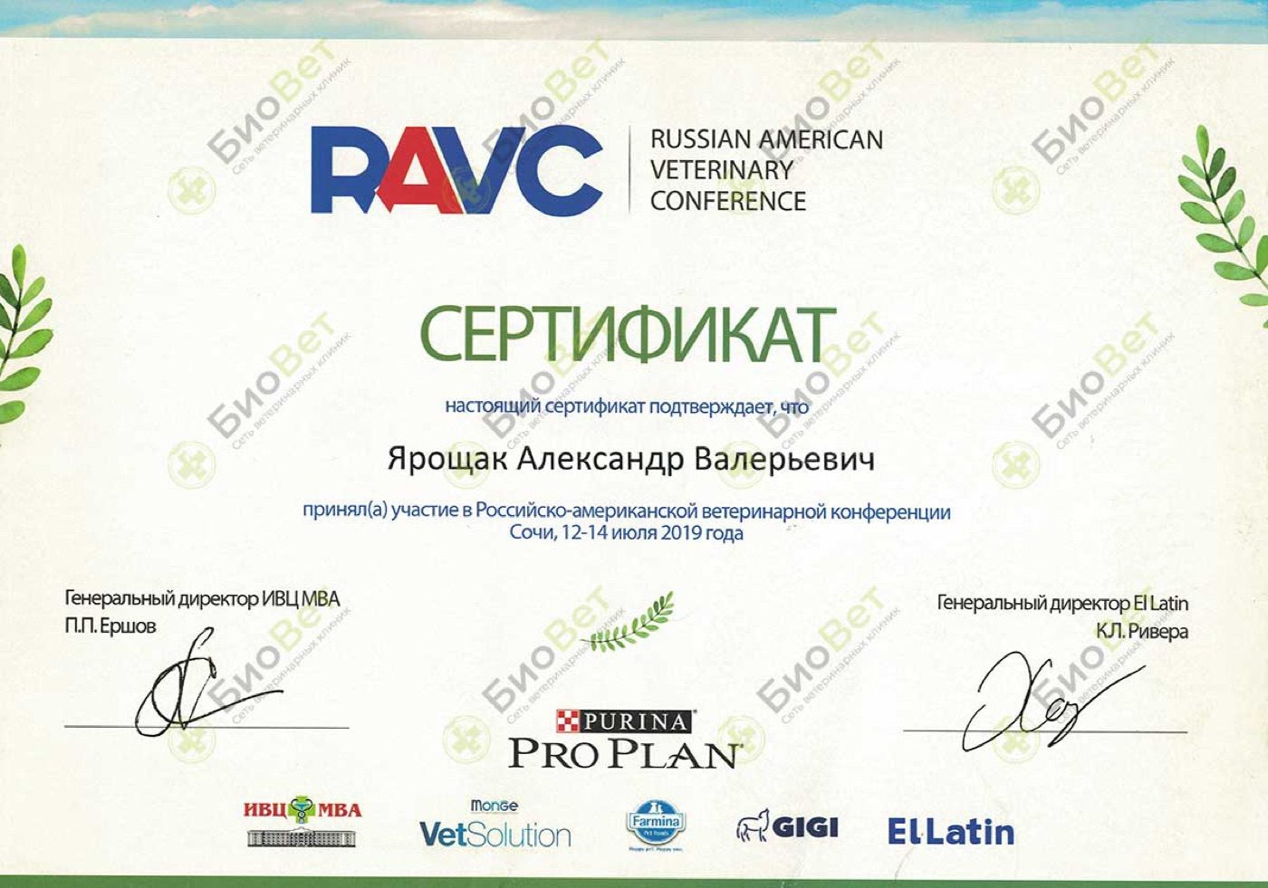 Документ или сертификат