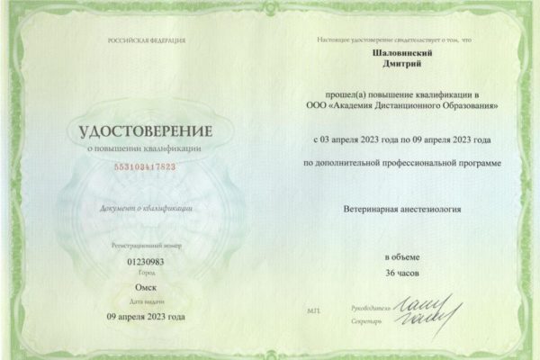 Документ или сертификат