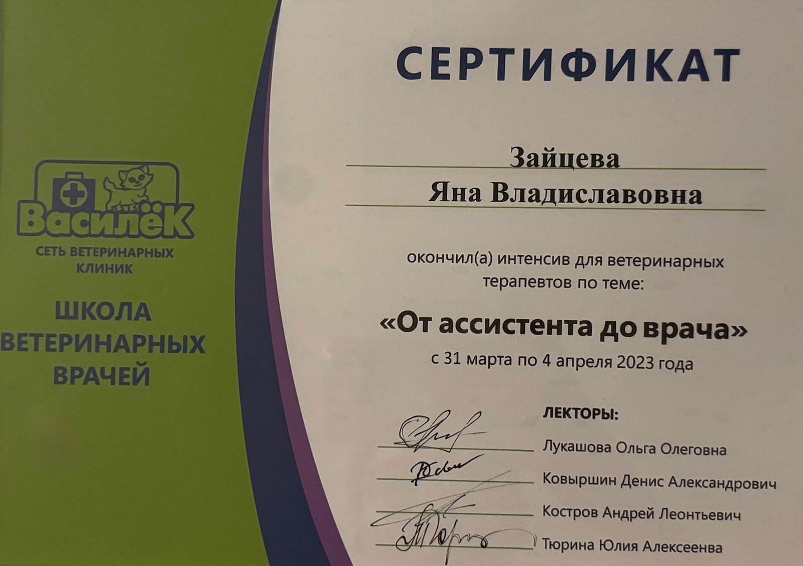 Документ или сертификат
