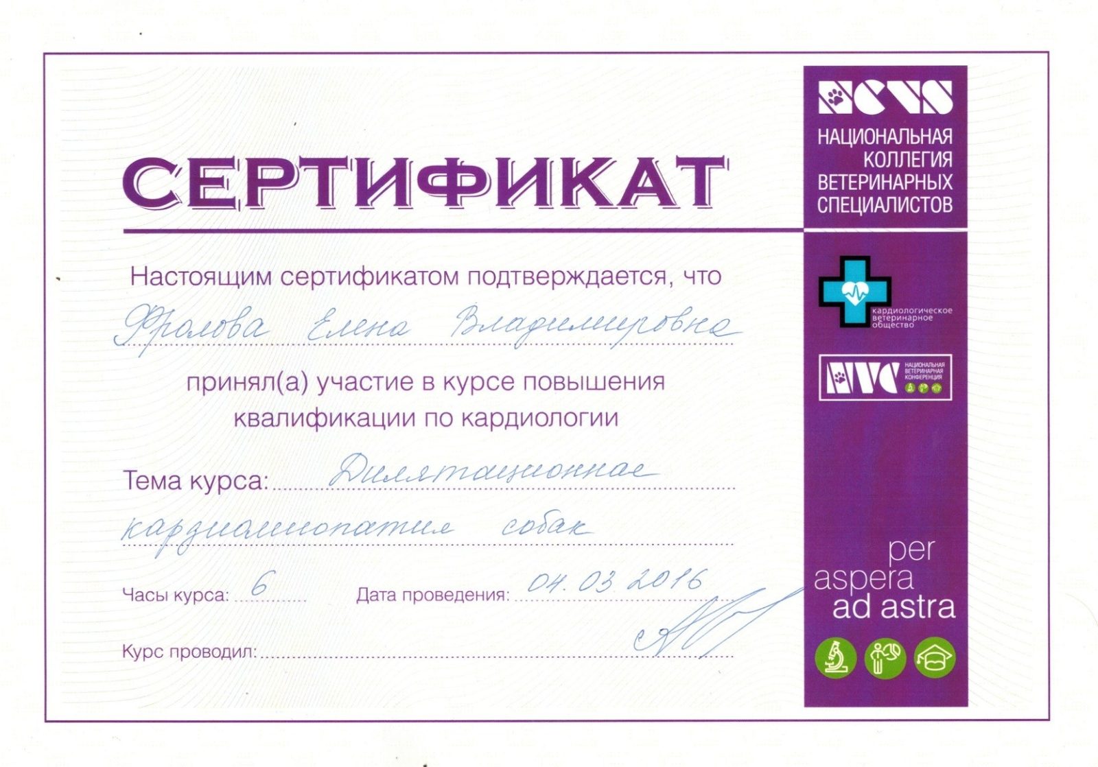 Документ или сертификат