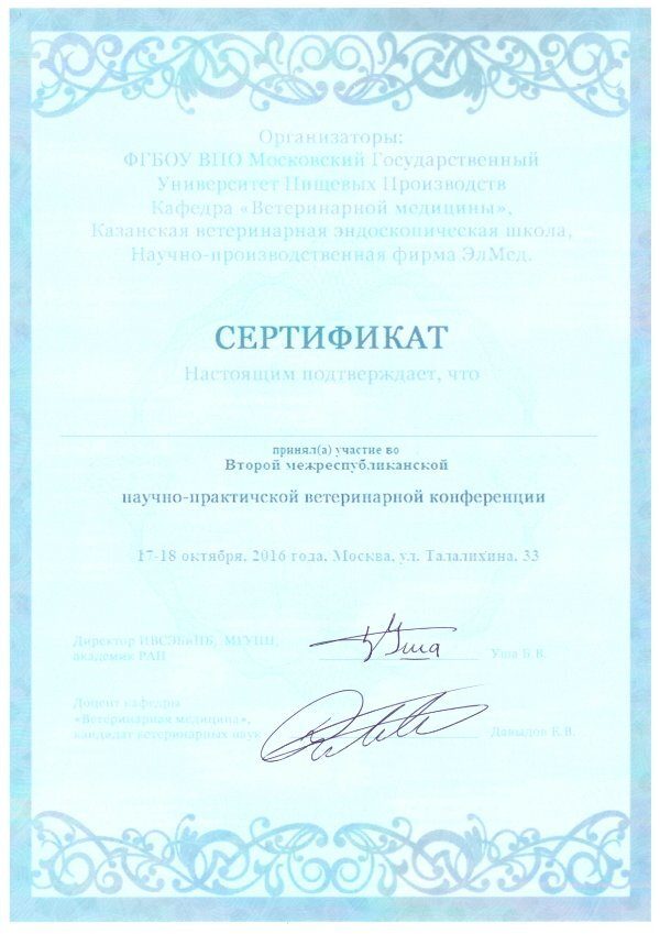 Документ или сертификат