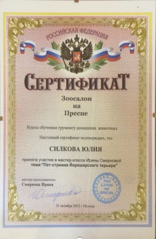 Документ или сертификат