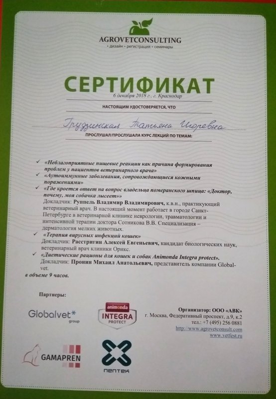 Документ или сертификат
