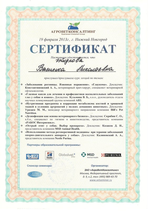 Документ или сертификат
