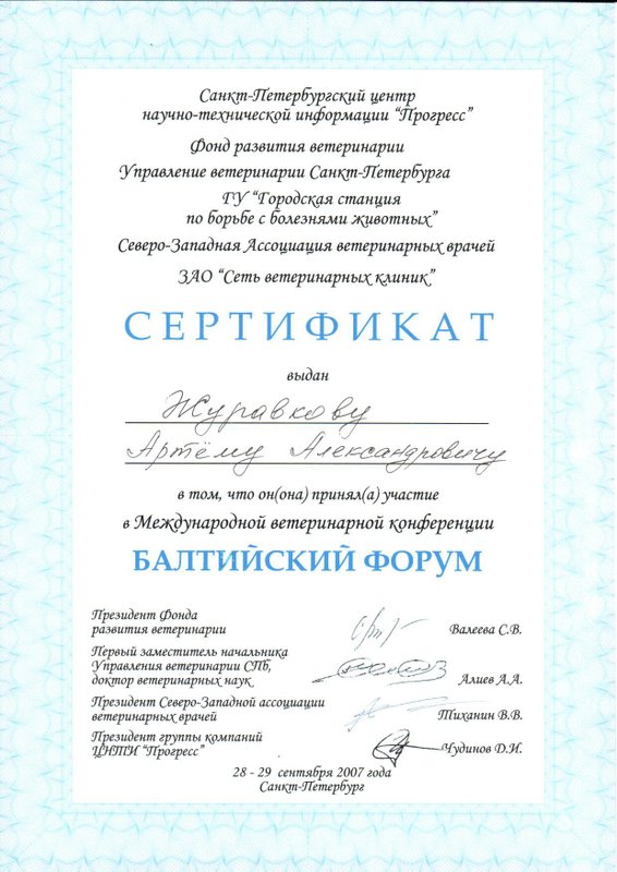 Документ или сертификат
