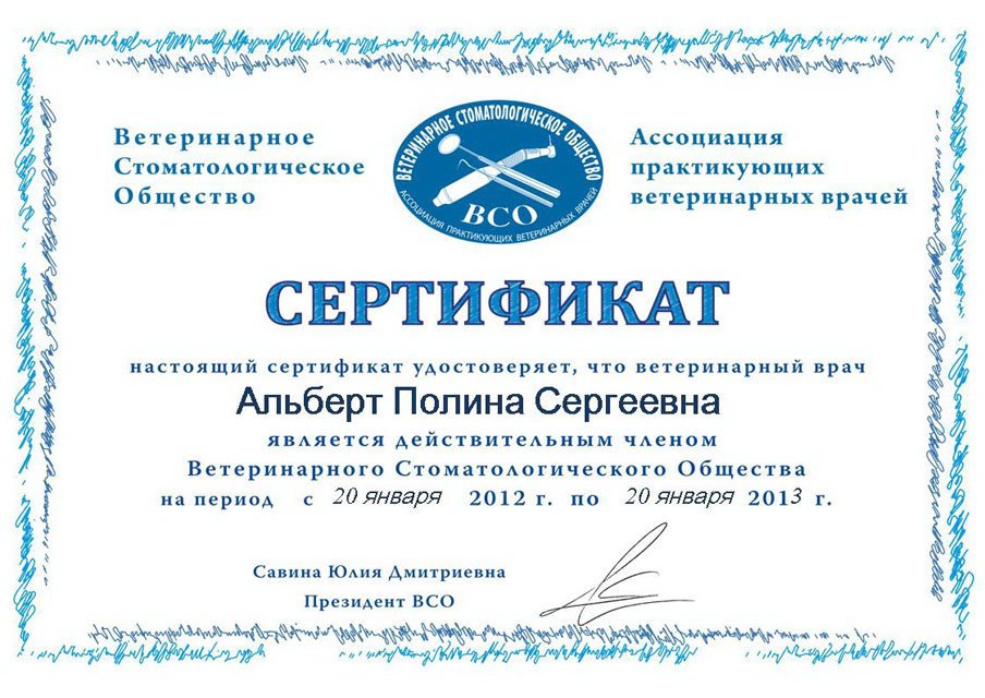 Документ или сертификат
