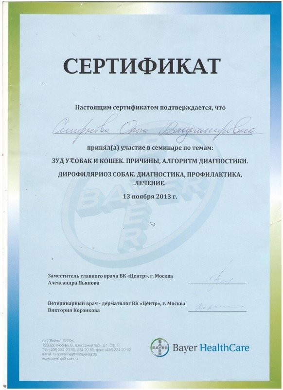Документ или сертификат