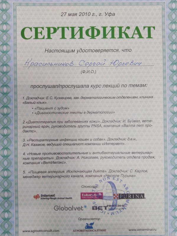 Документ или сертификат