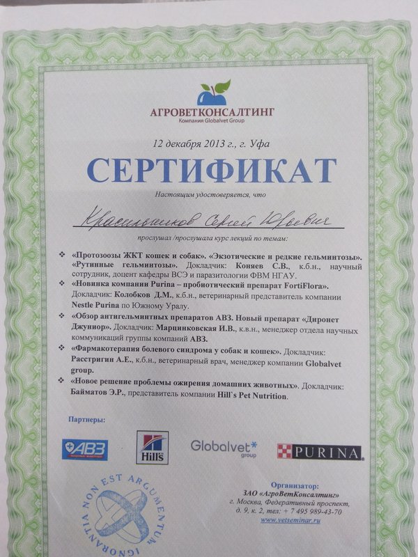 Документ или сертификат