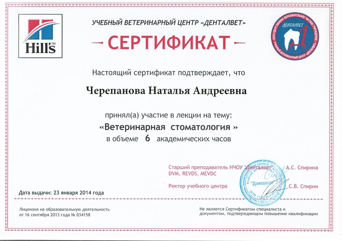 Документ или сертификат