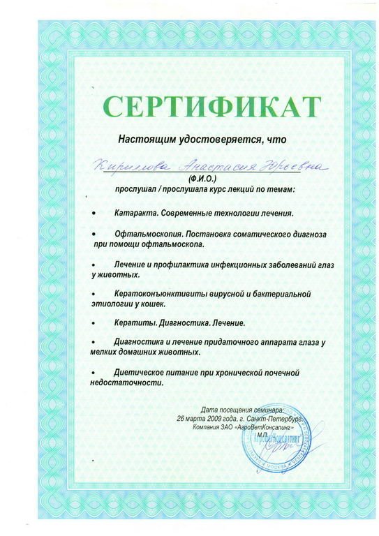 Документ или сертификат