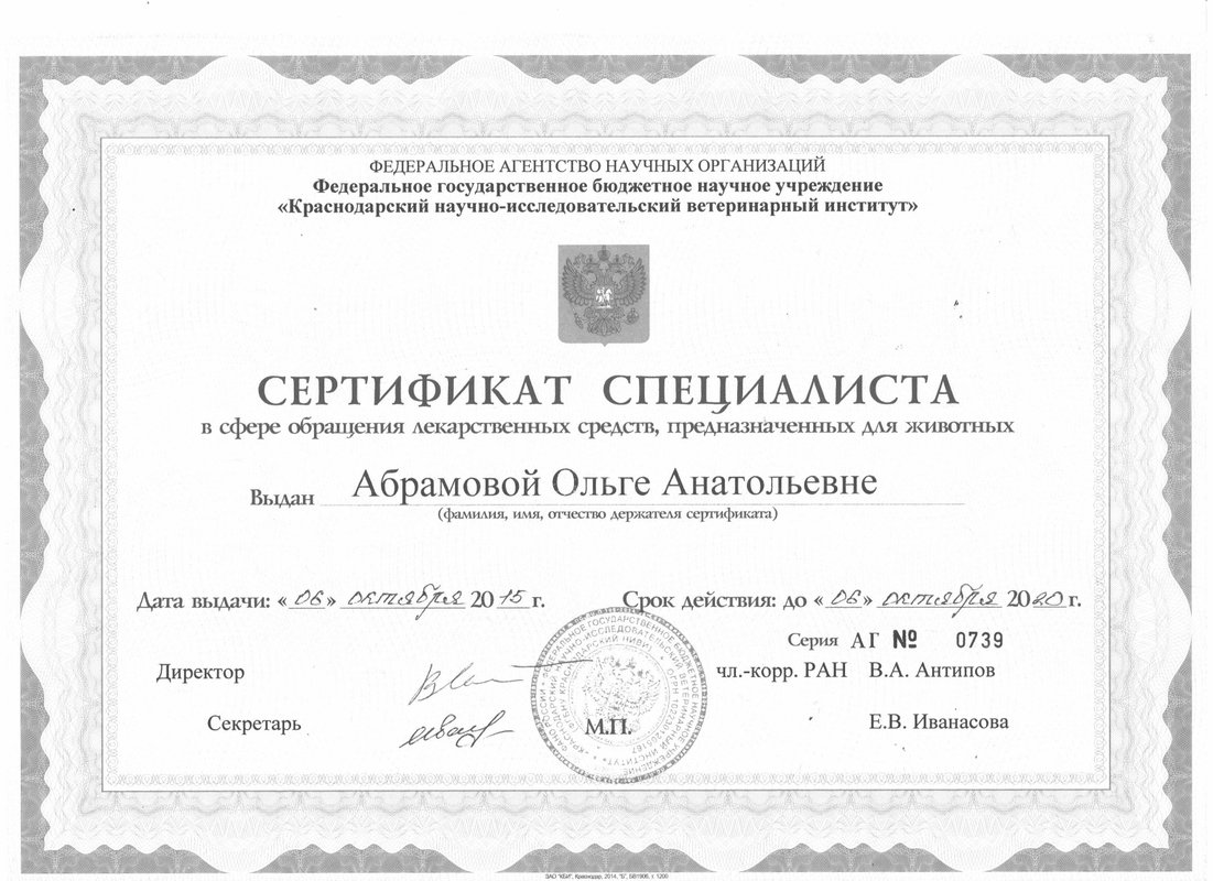 Документ или сертификат
