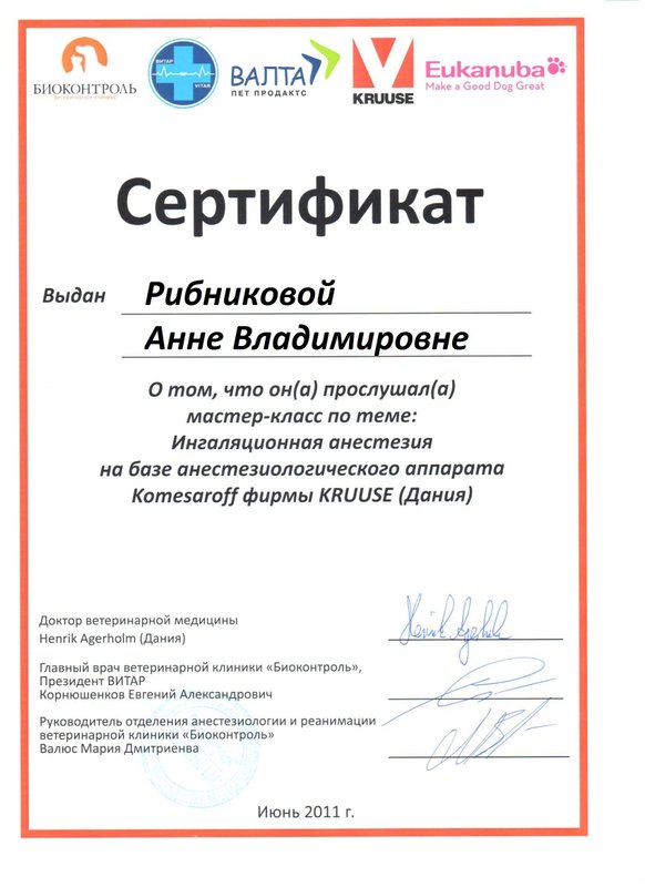 Документ или сертификат