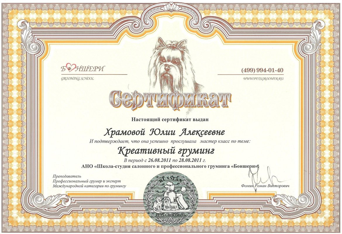 Документ или сертификат
