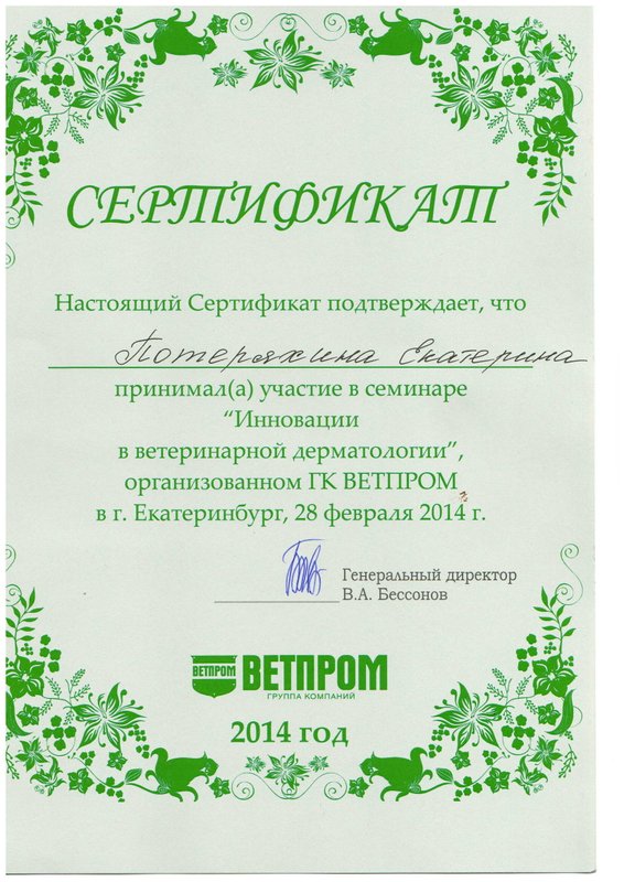 Документ или сертификат