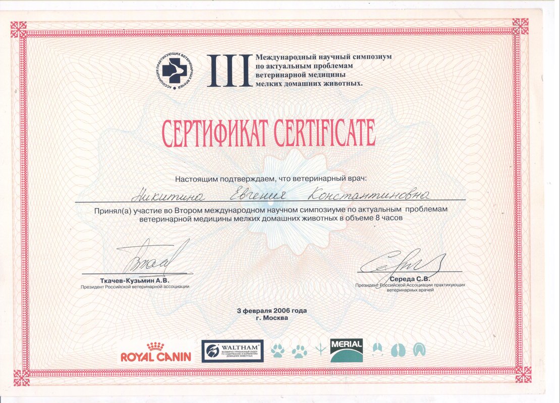 Документ или сертификат