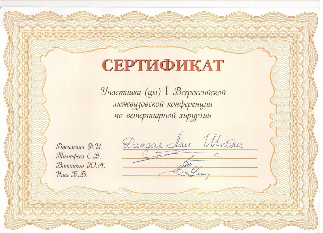 Документ или сертификат