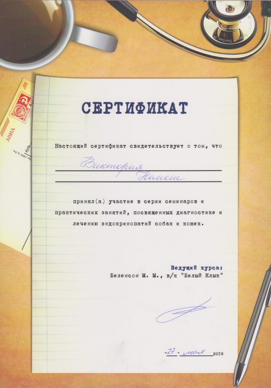 Документ или сертификат