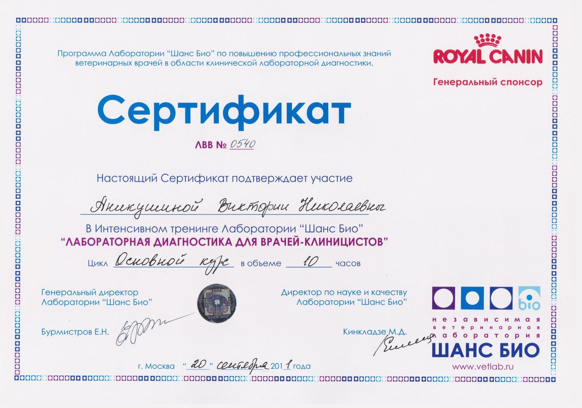 Документ или сертификат