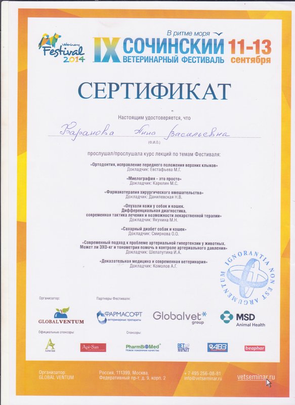 Документ или сертификат
