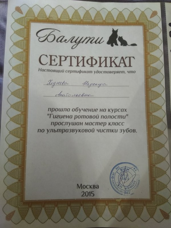 Документ или сертификат