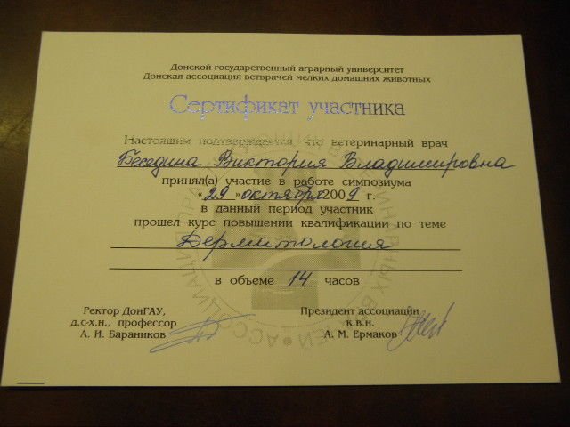 Документ или сертификат