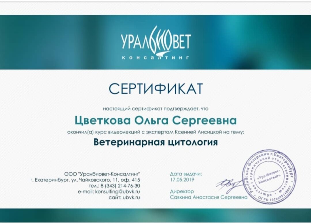 Документ или сертификат