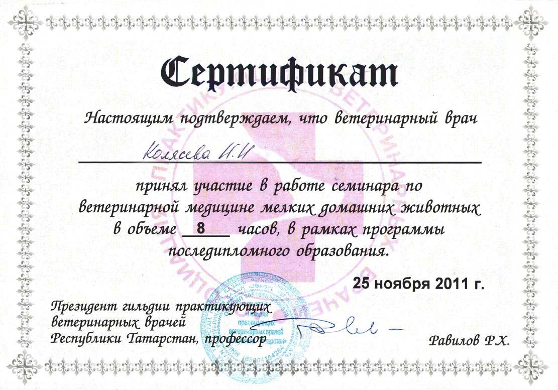 Документ или сертификат