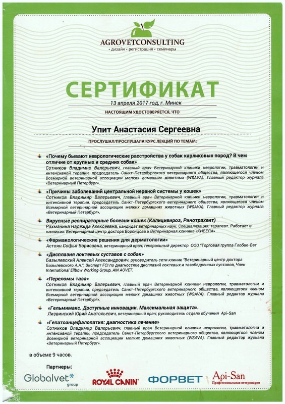 Документ или сертификат