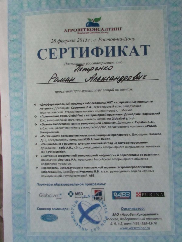 Документ или сертификат