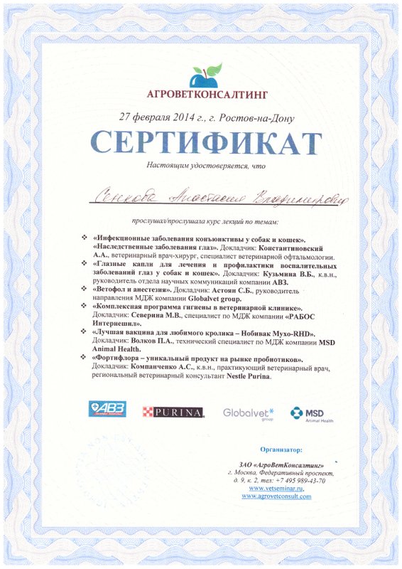 Документ или сертификат