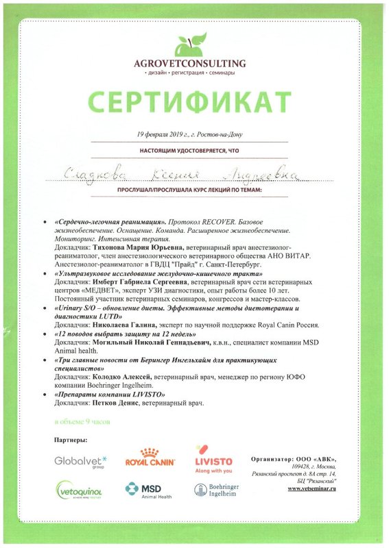 Документ или сертификат
