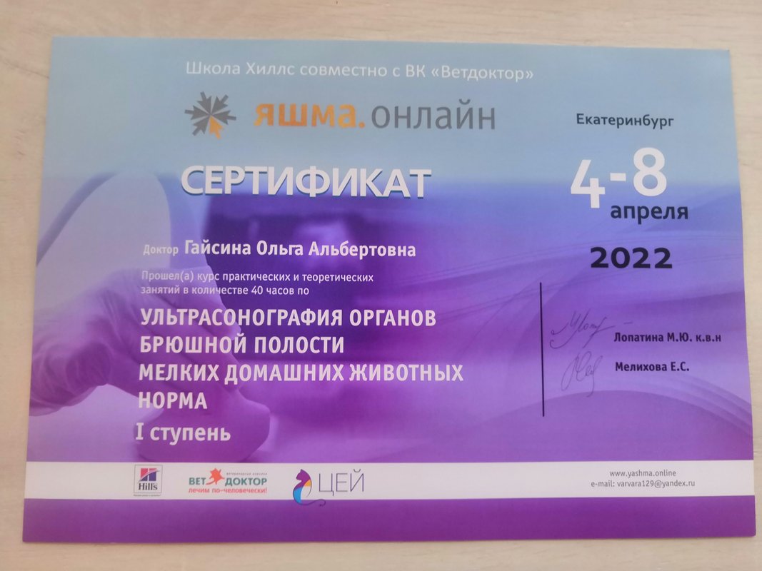 Документ или сертификат