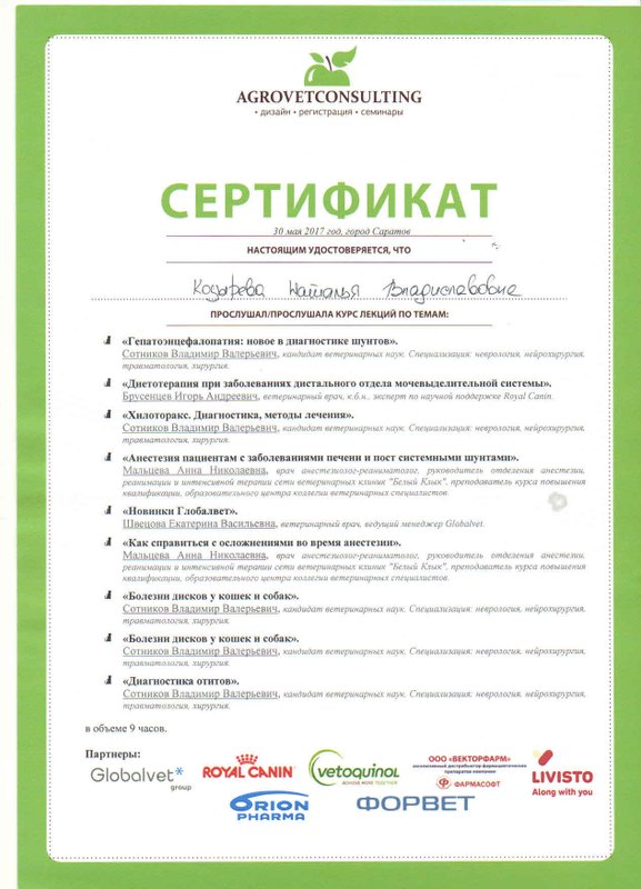 Документ или сертификат