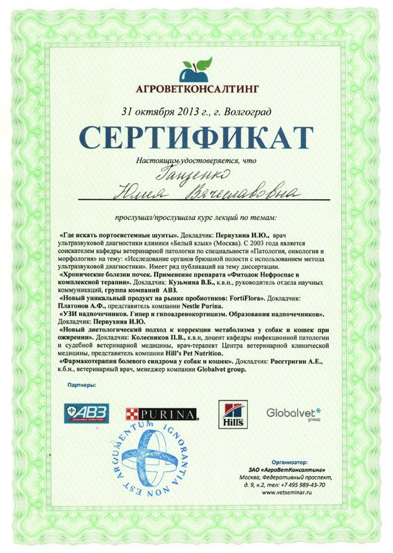 Документ или сертификат