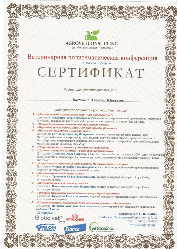Документ или сертификат